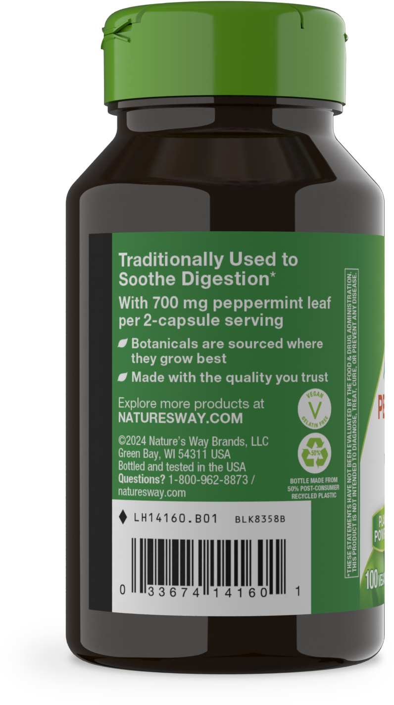 <{%MAIN3_14160%}>Nature's Way® | Peppermint Leaf - left side of pack