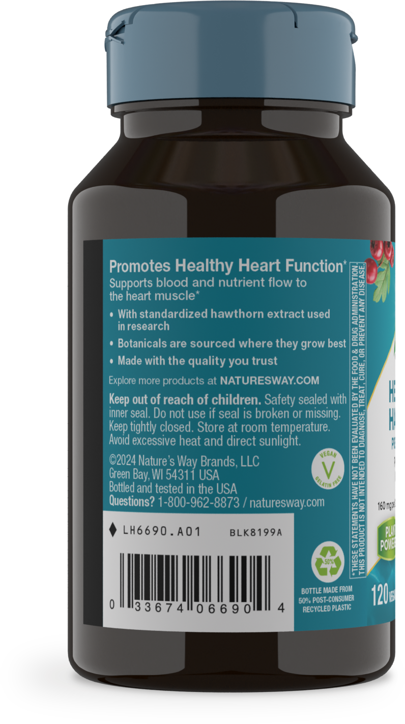 <{%MAIN3_6690%}>Nature's Way® | HeartCare Hawthorn Premium Extract - left side of pack