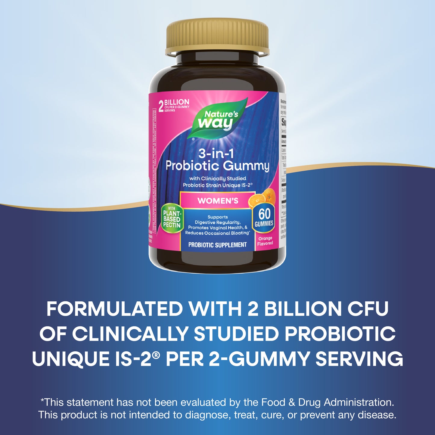 <{%MAIN5_14721E%}>Nature's Way® | 3-in-1 Probiotic Women's Gummy