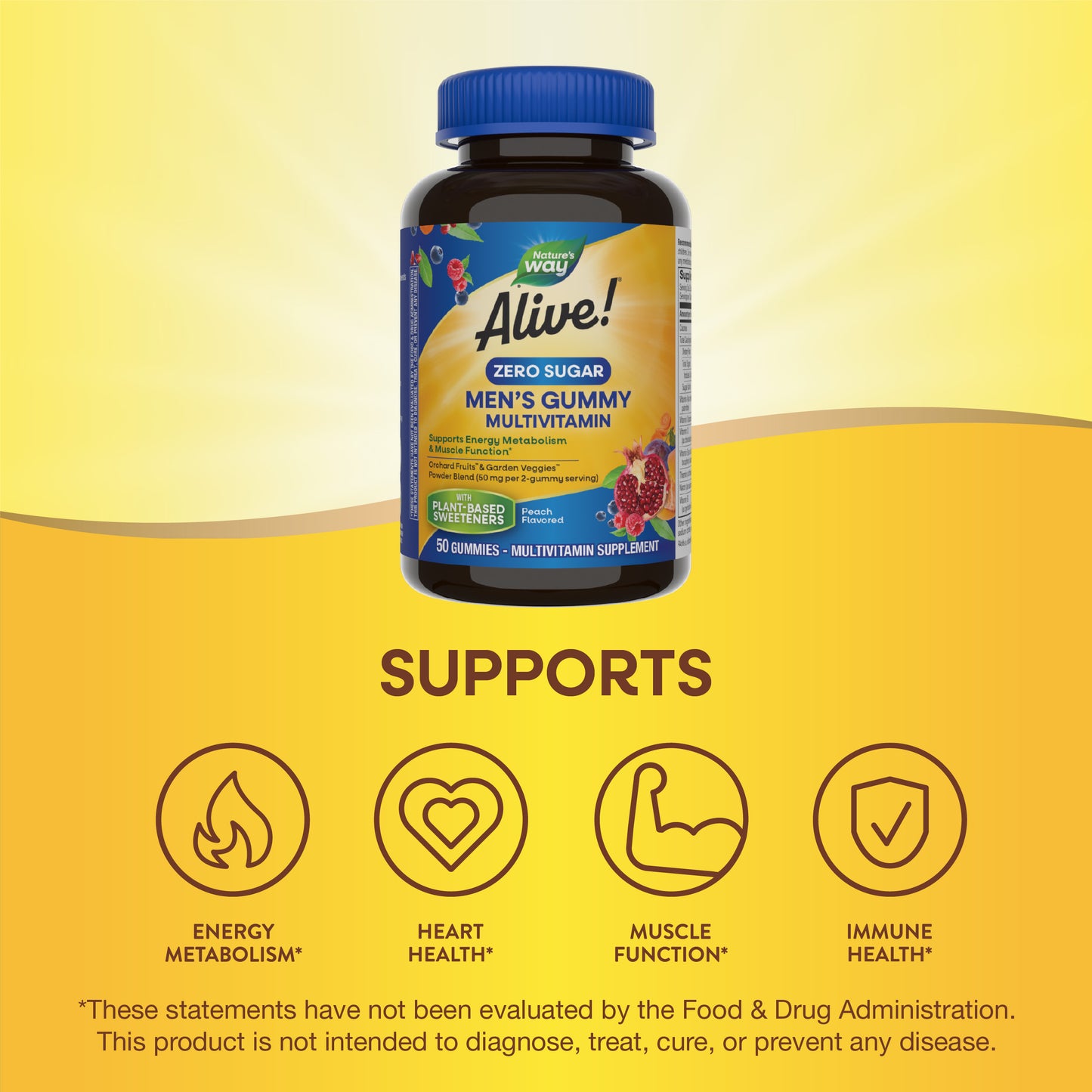 <{%MAIN5_14620%}>Nature's Way® | Alive! Zero Sugar Men's Gummy Multivitamin