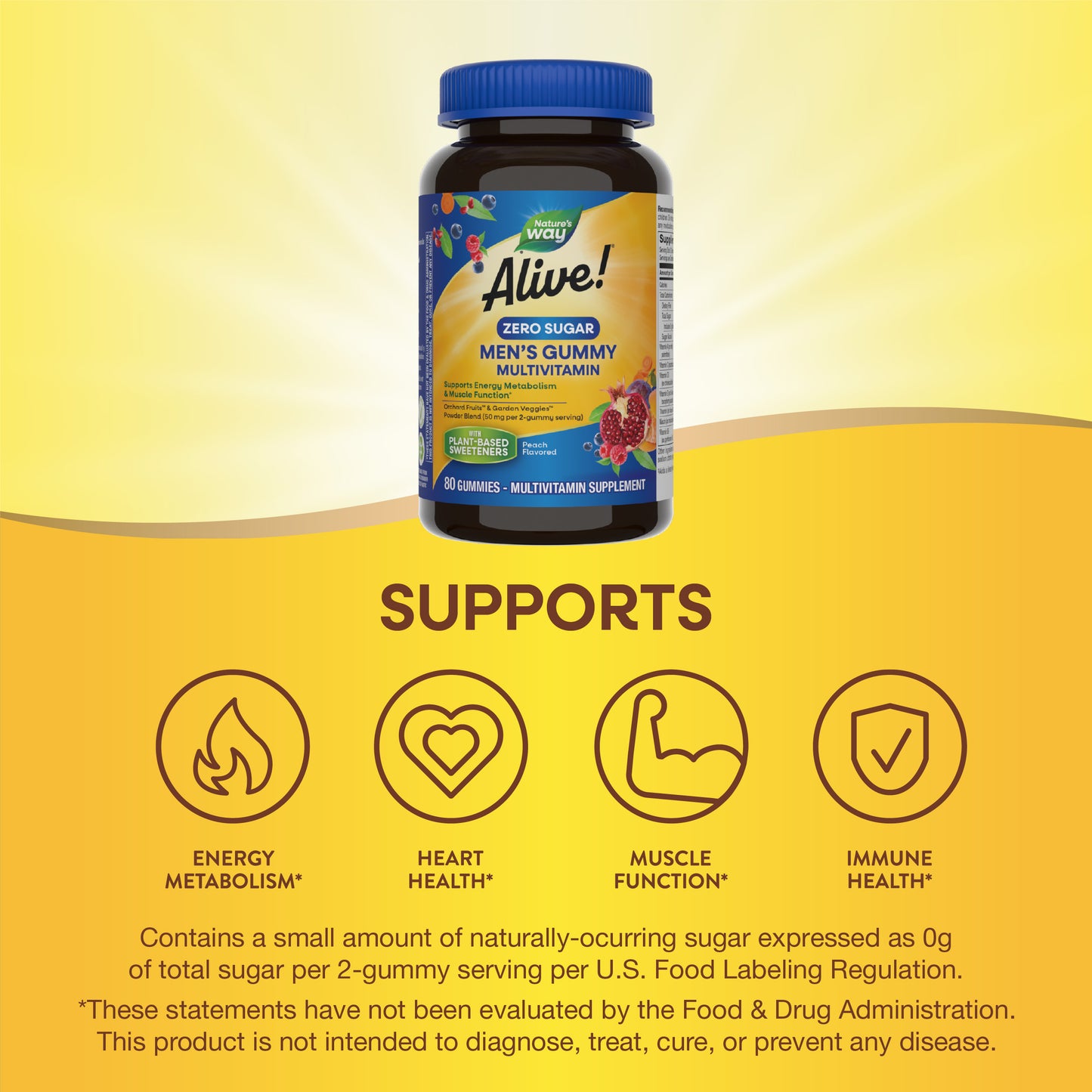 <{%MAIN11_15205%}>Nature's Way® | Alive! Zero Sugar Men's Gummy Multivitamin