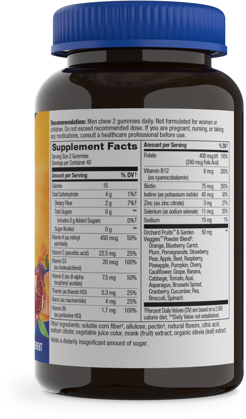 <{%MAIN8_15205%}>Nature's Way® | Alive! Zero Sugar Men's Gummy Multivitamin - right side of pack