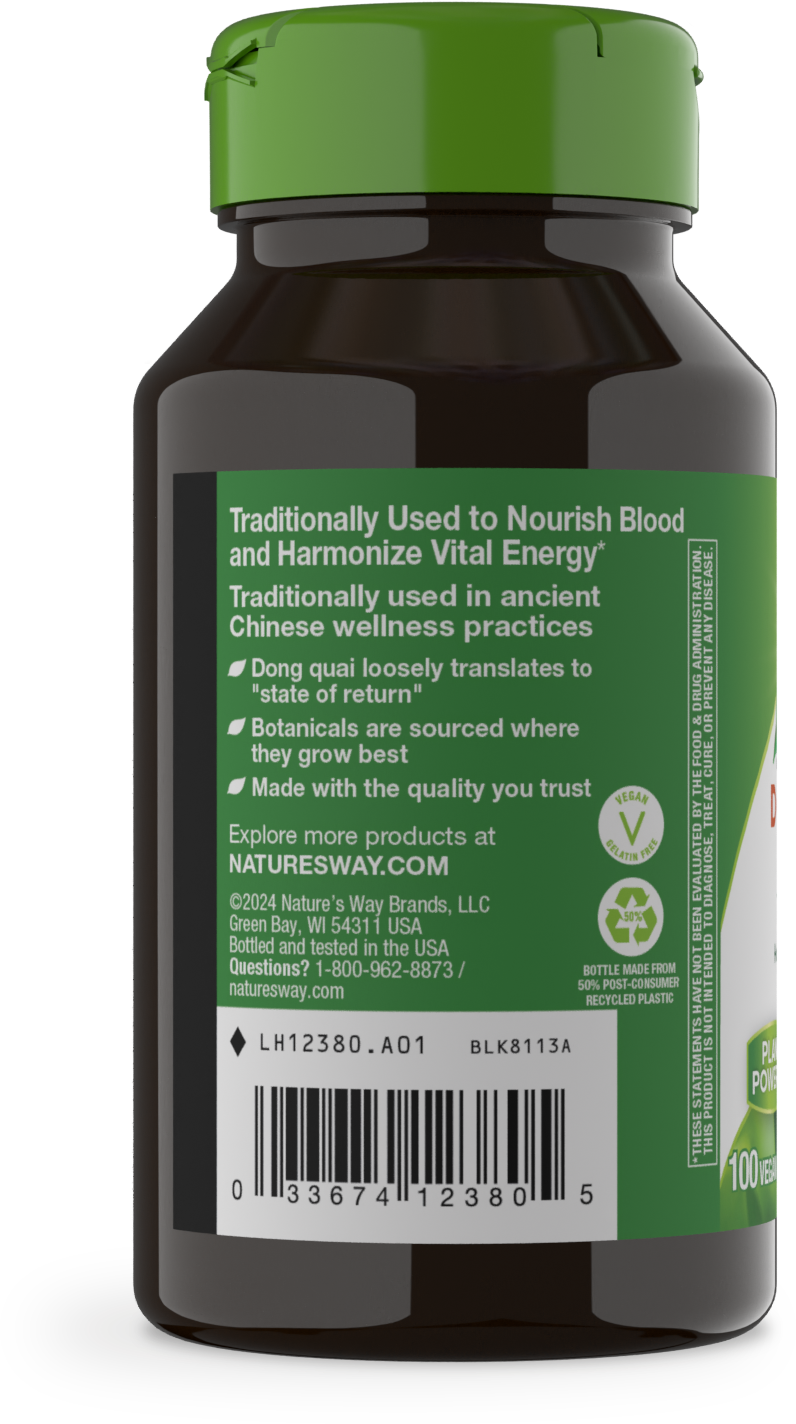 <{%MAIN3_12380%}>Nature's Way® | Dong Quai Root - left side of pack