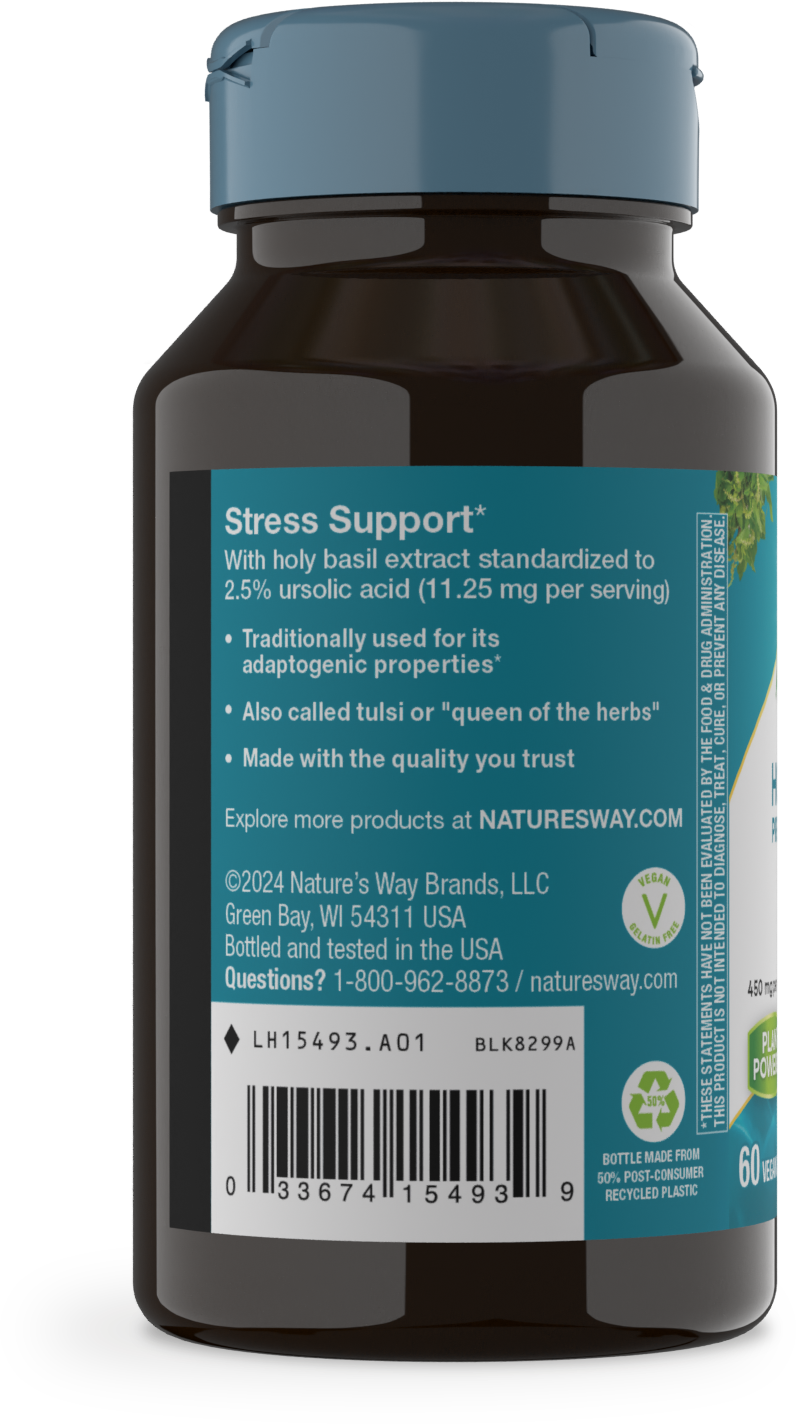 <{%MAIN3_15493%}>Nature's Way® | Holy Basil Premium Extract - left side of pack