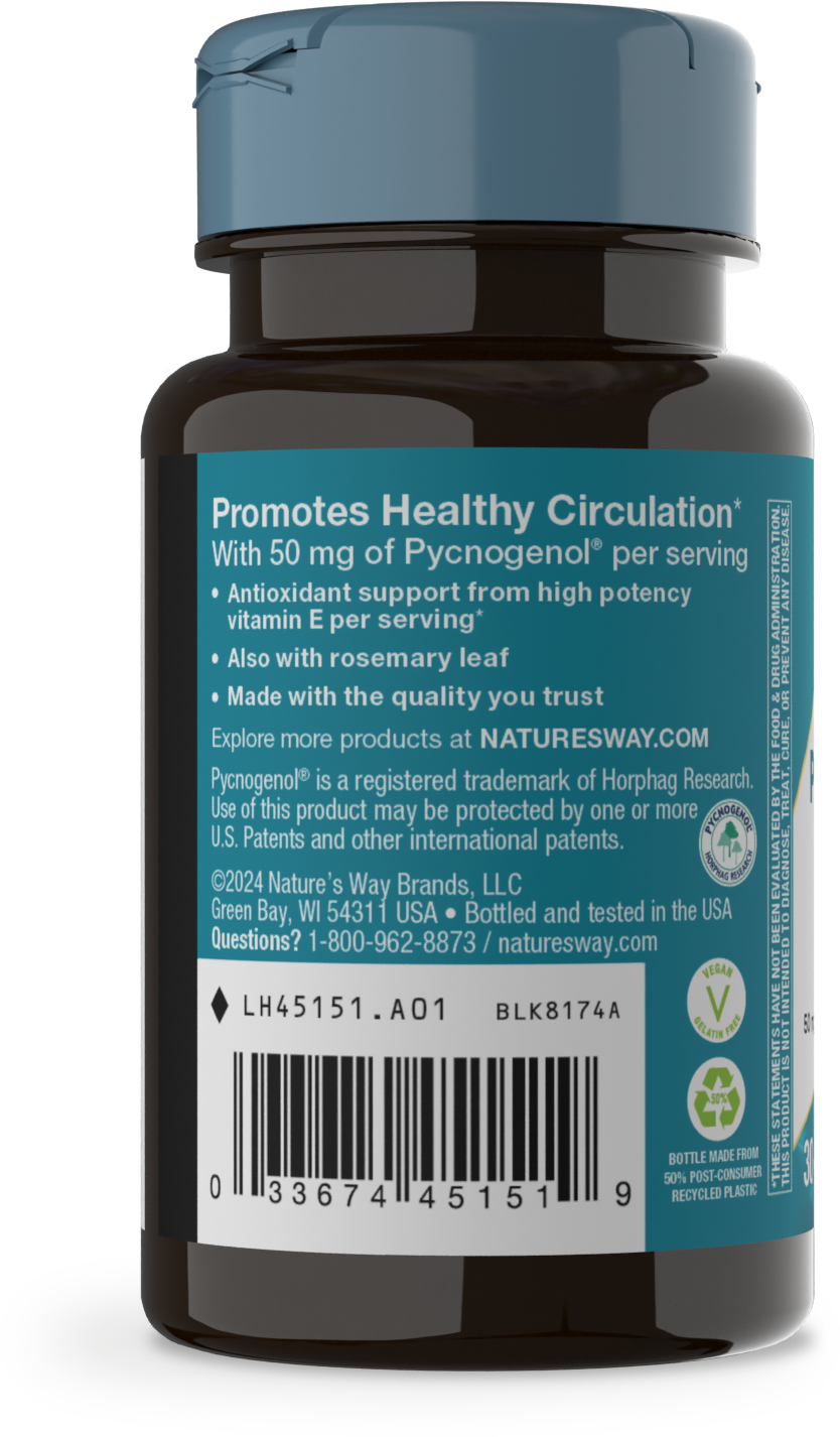 <{%MAIN3_45151%}>Nature's Way® | Pycnogenol Premium Blend - left side of pack