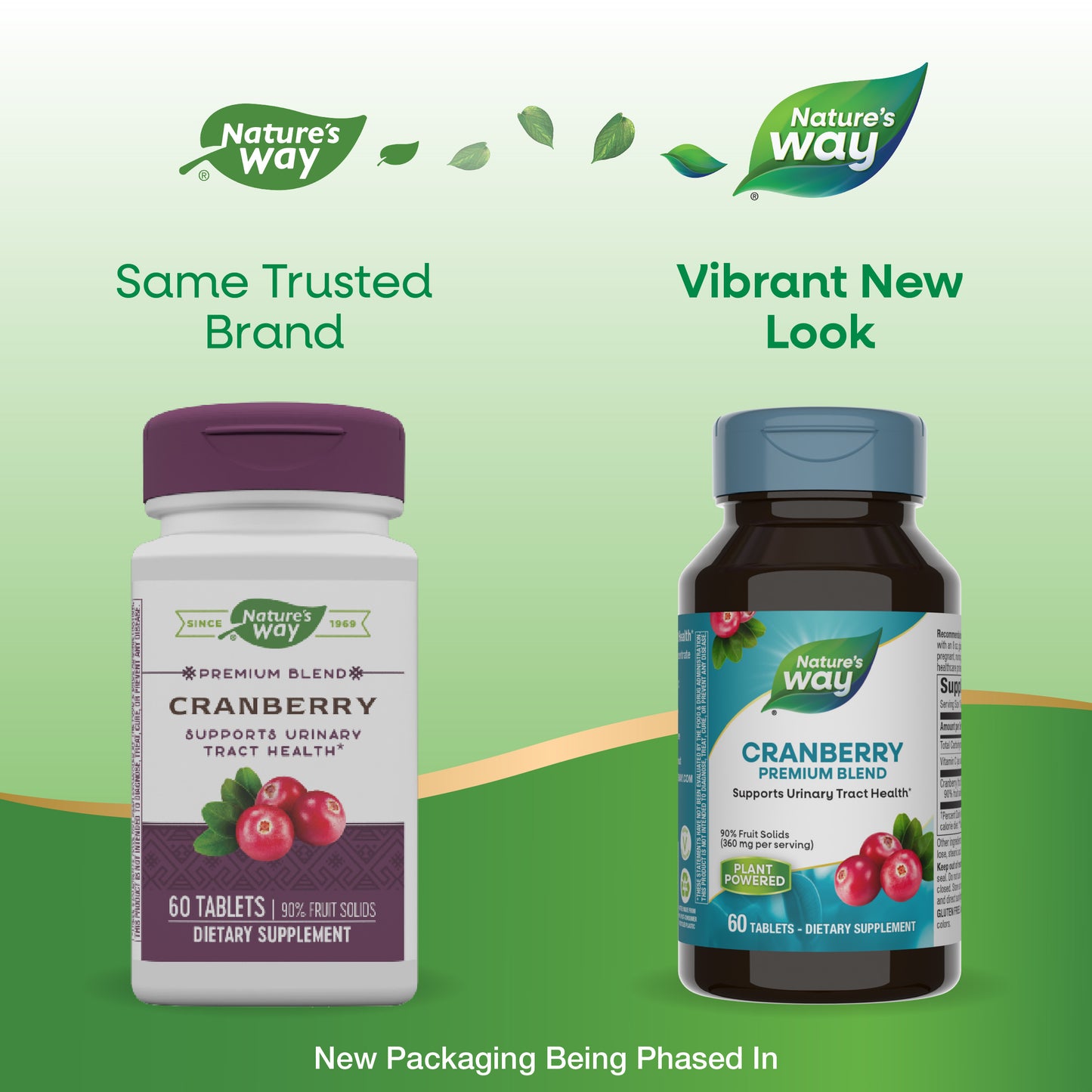 <{%MAIN1_15020%}>Nature's Way® | Cranberry Premium Blend - package updates old to new