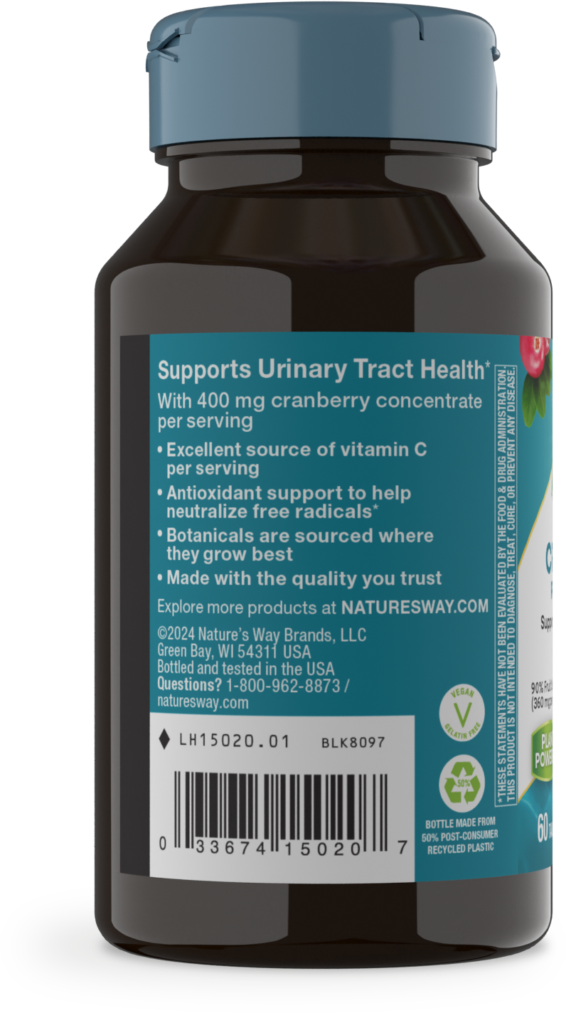<{%MAIN3_15020%}>Nature's Way® | Cranberry Premium Blend - left side of pack