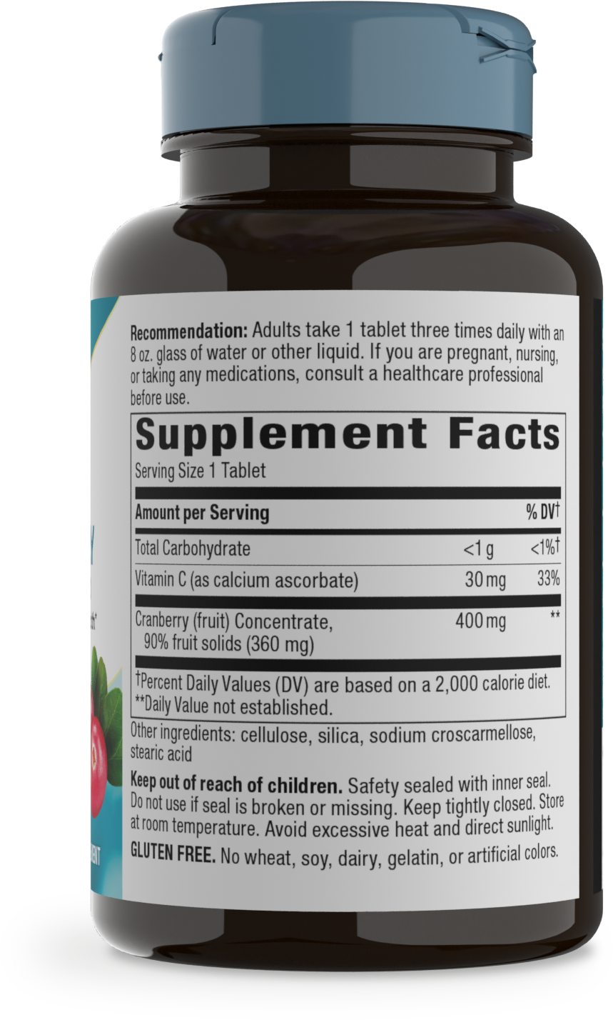 <{%MAIN9_15021%}>Nature's Way® | Cranberry Premium Blend - right side of pack