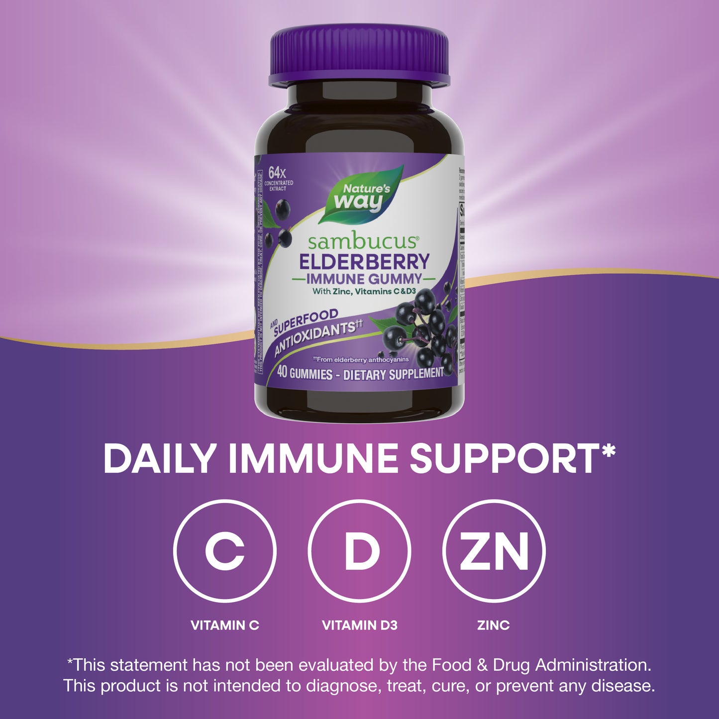 <{%MAIN5_12345%}>Nature's Way® | Sambucus Elderberry Immune Gummy