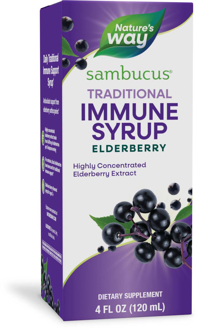 <{%PRIMARY_6970%}>Nature's Way® | Sambucus Traditional Immune Syrup, 4 fl oz (120 ml), Elderberry
