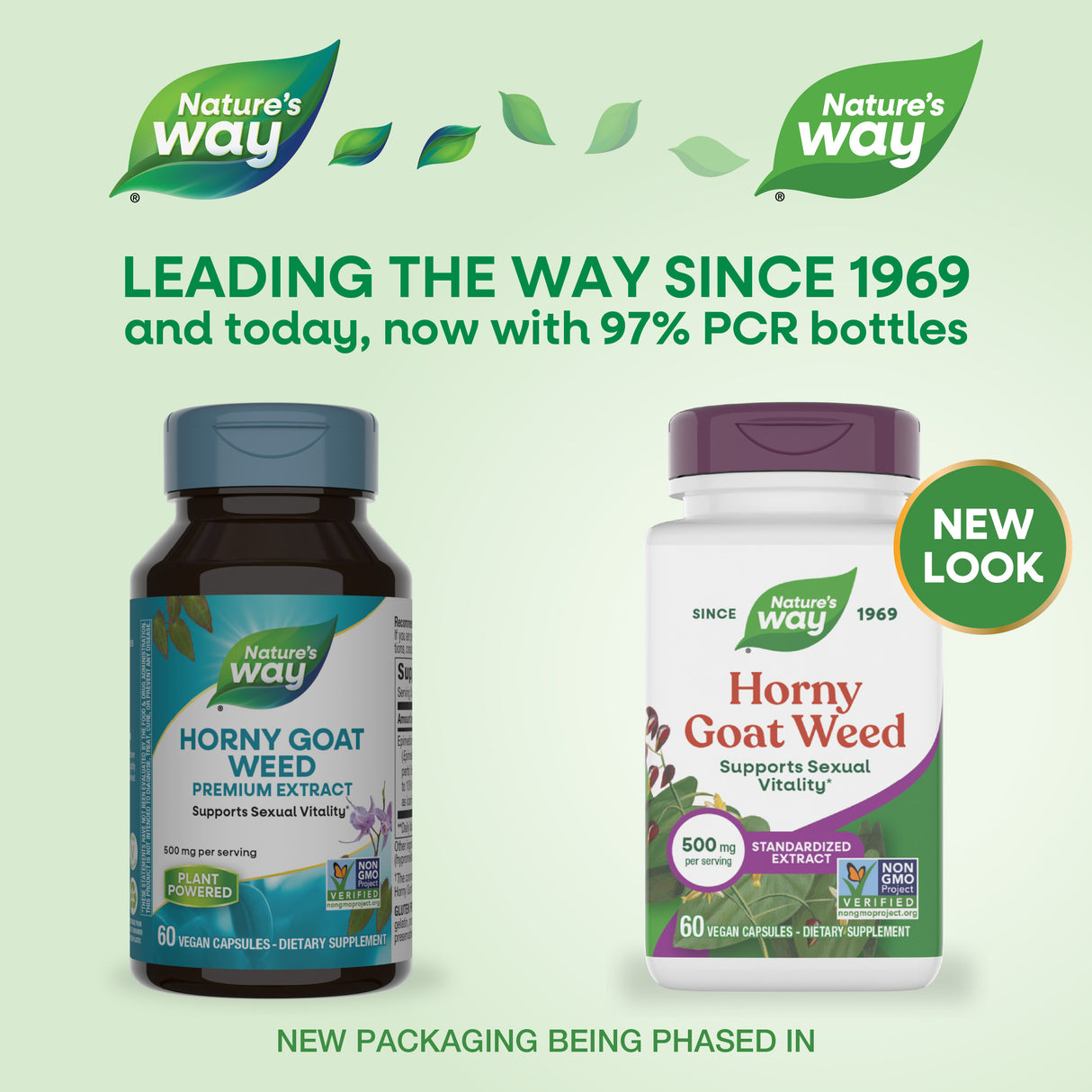 <{%MAIN1_15311%}>Nature's Way® | Horny Goat Weed Standardized Extract - package updates old to new