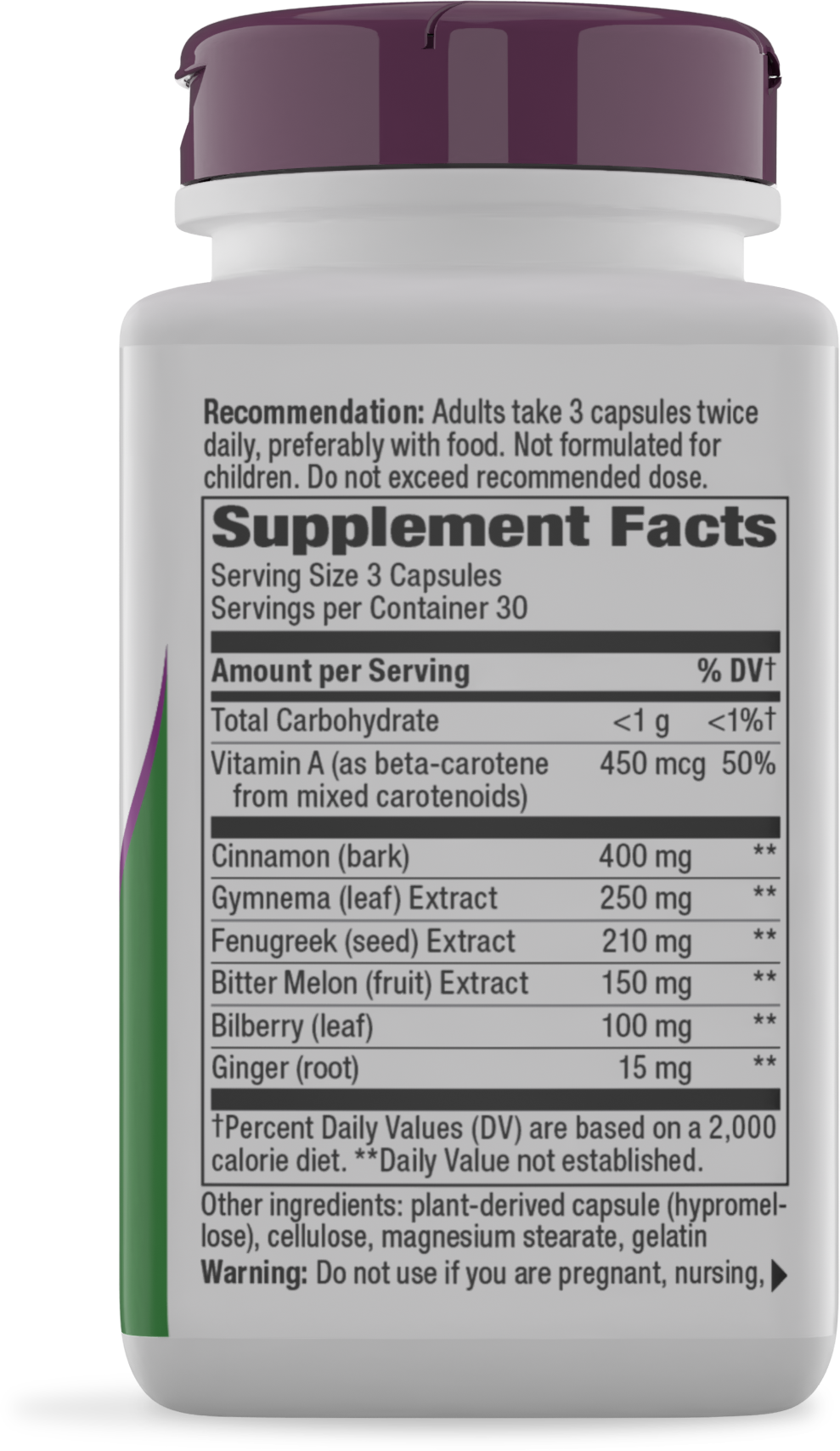 <{%360IMAGE1_79200%}>Nature's Way® | Blood Sugar Manager - right side of pack