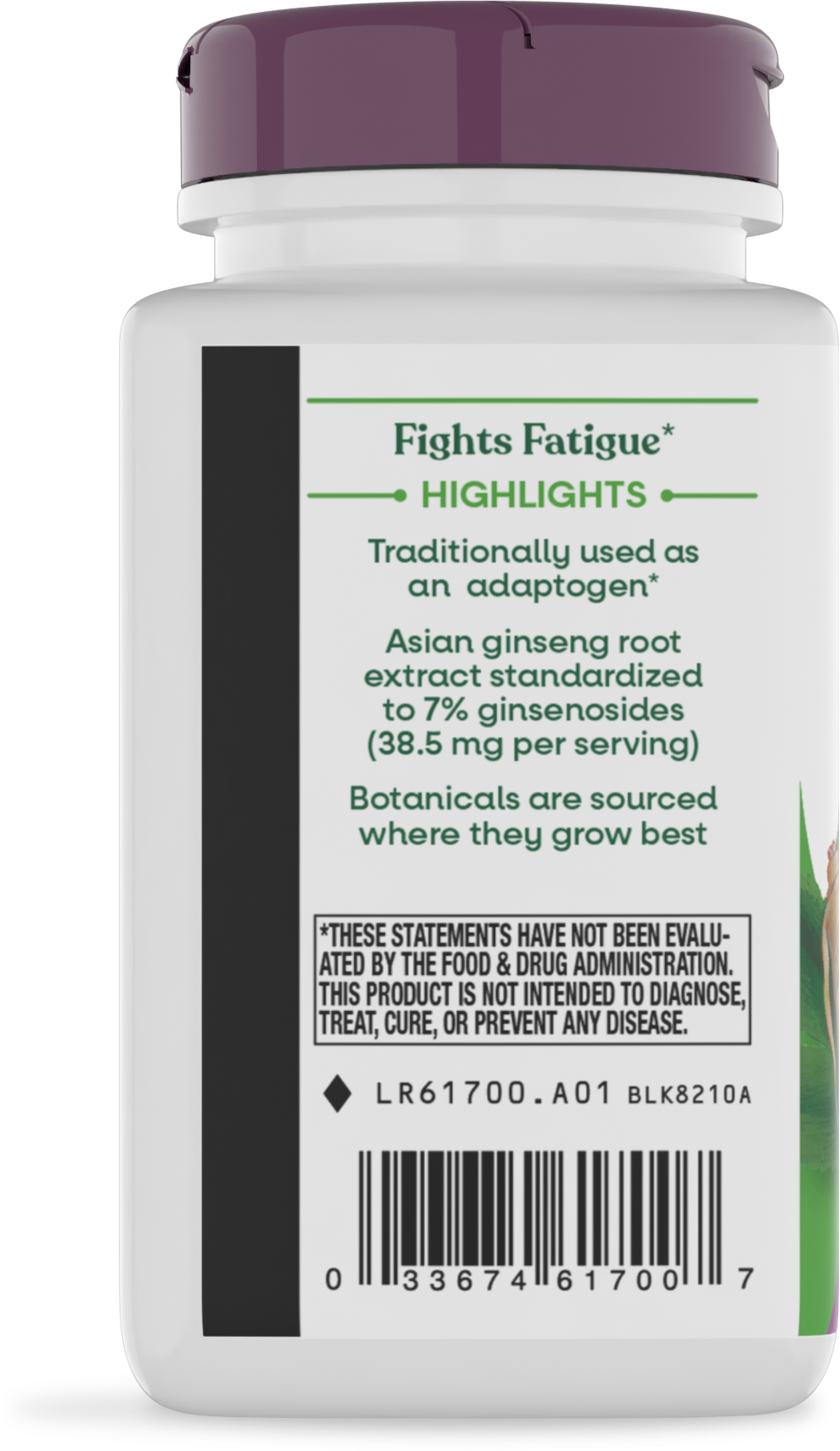 <{%360IMAGE2_61700%}>Nature's Way® | Asian Ginseng Standardized Extract - left side of pack