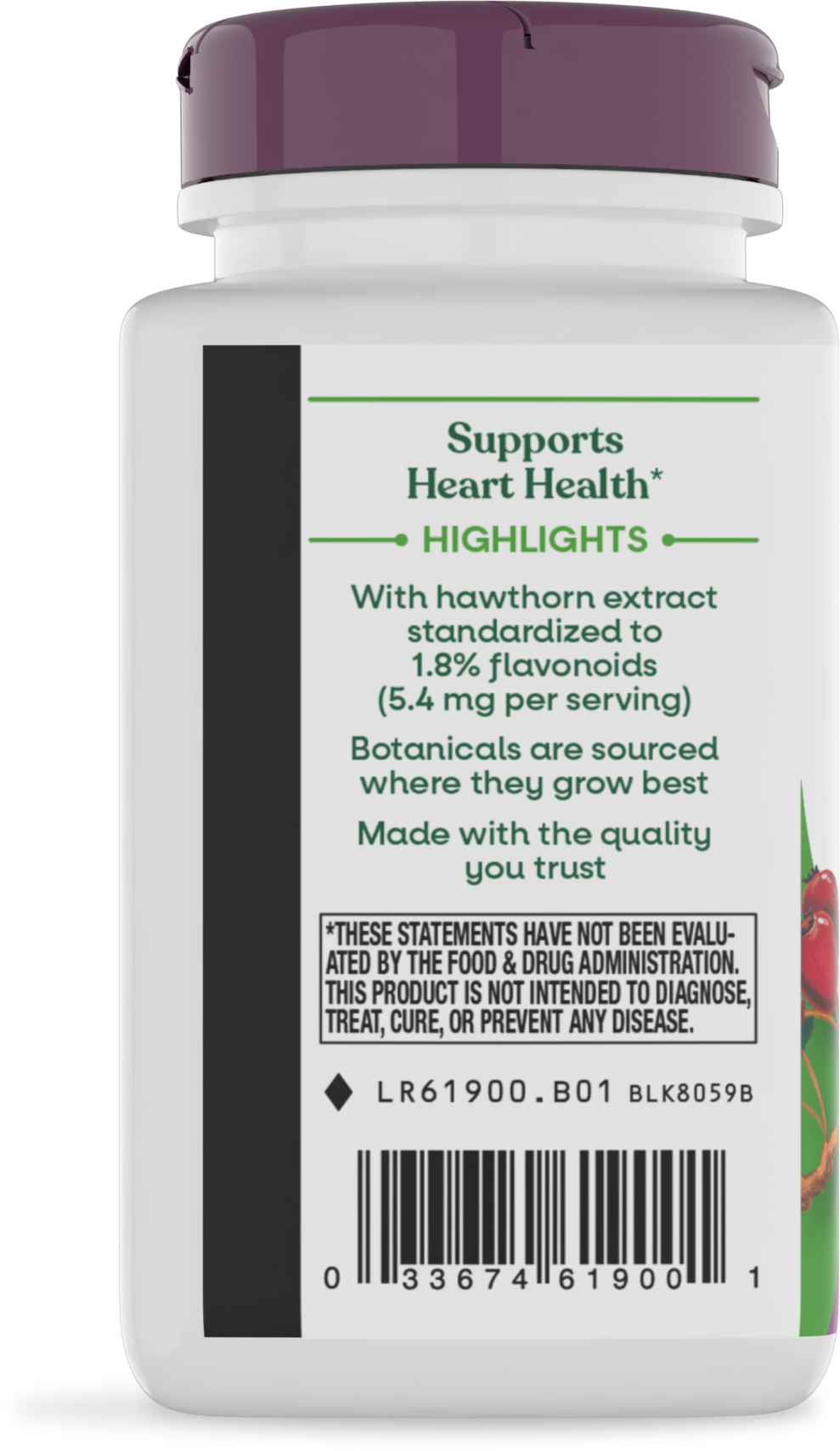 <{%360IMAGE2_61900%}>Nature's Way® | Hawthorn Standardized Extract - left side of pack