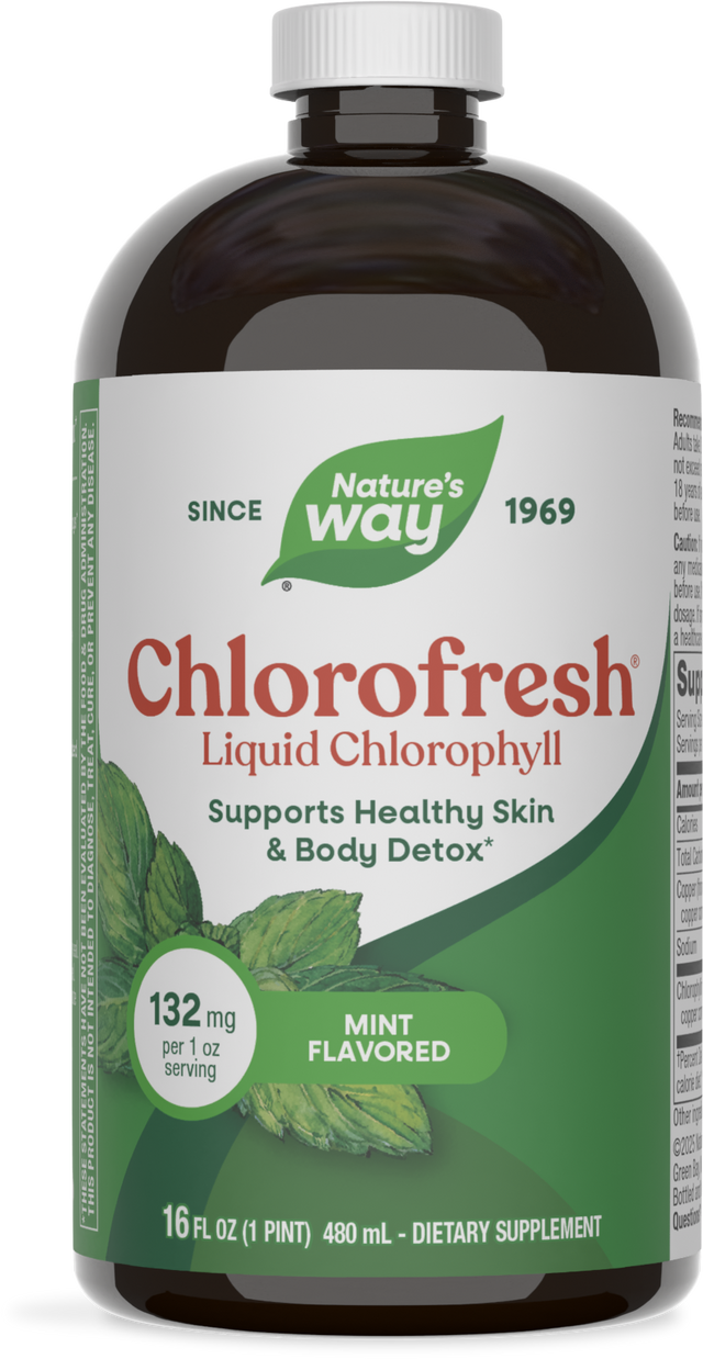 <{%PRIMARY_3501%}>Nature's Way® | Chlorofresh Liquid Chlorophyll, 16 fl oz (480 ml), Mint