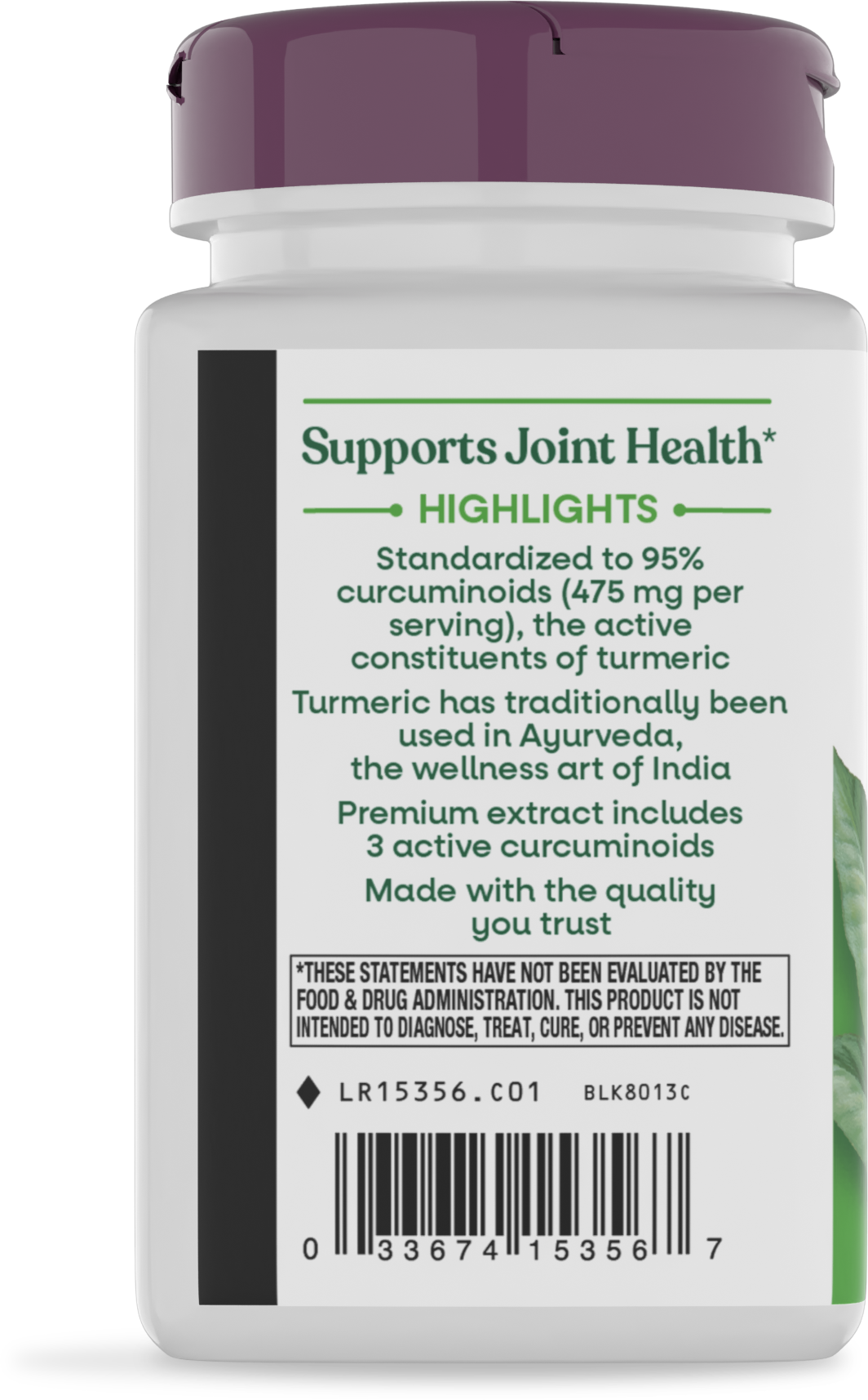 <{%360IMAGE2_15356%}>Nature's Way® | Turmeric Premium Extract - left side of pack