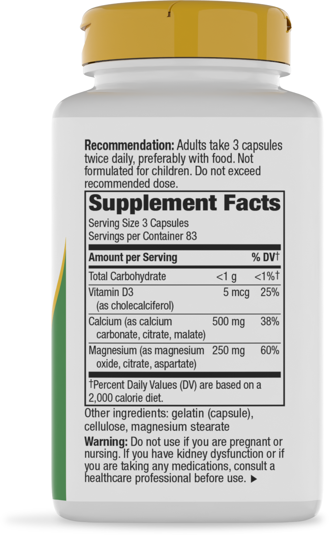 <{%360IMAGE1_41421%}>Nature's Way® | Calcium-Magnesium-Vitamin D - right side of pack