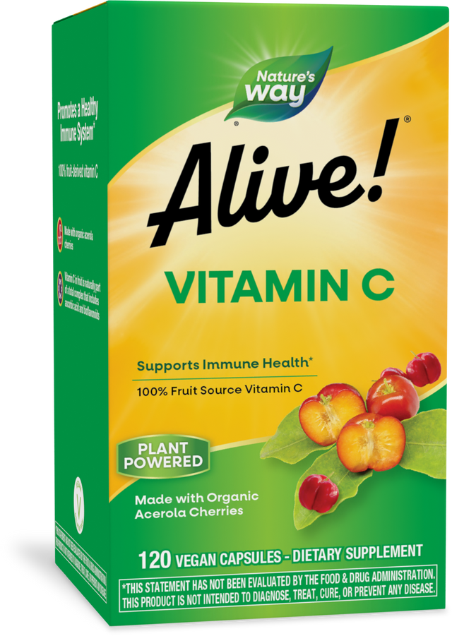 <{%PRIMARY_15142%}>Nature's Way® | Alive! Vitamin C, 120 capsules