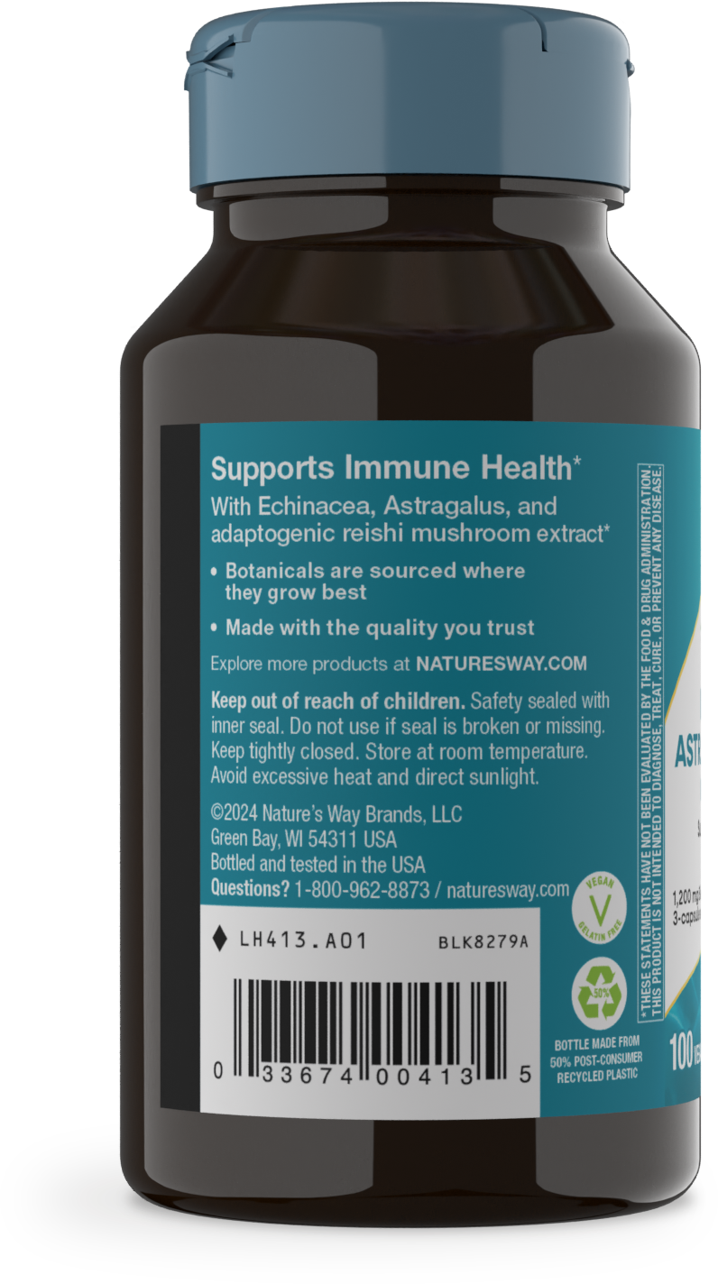 <{%MAIN3_413%}>Nature's Way® | Echinacea Astragalus & Reishi Premium Blend - left side of pack