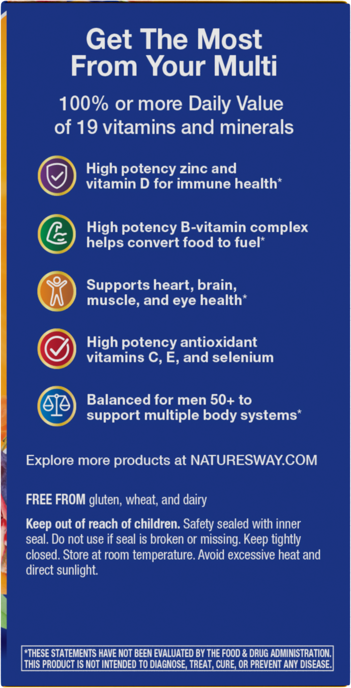 <{%MAIN4_13661%}>Nature's Way® | Alive!® Men's 50+ Complete Multivitamin