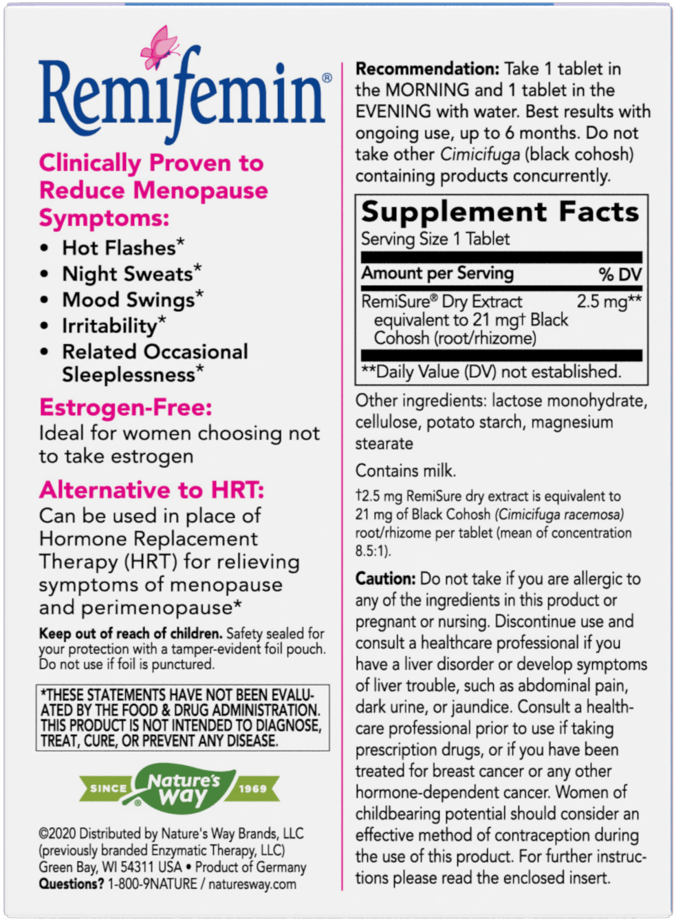 <{%MAIN1_07500%}>Nature's Way® | Remifemin®