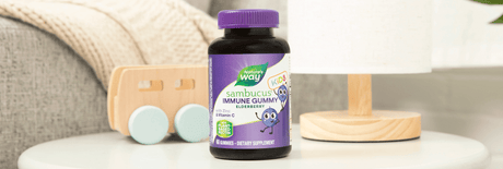 Sambucus immune gummy on table