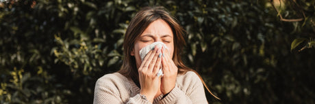 woman with allergies
