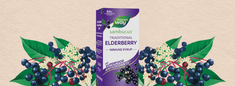 Sambucus product and elderberry illustrations
