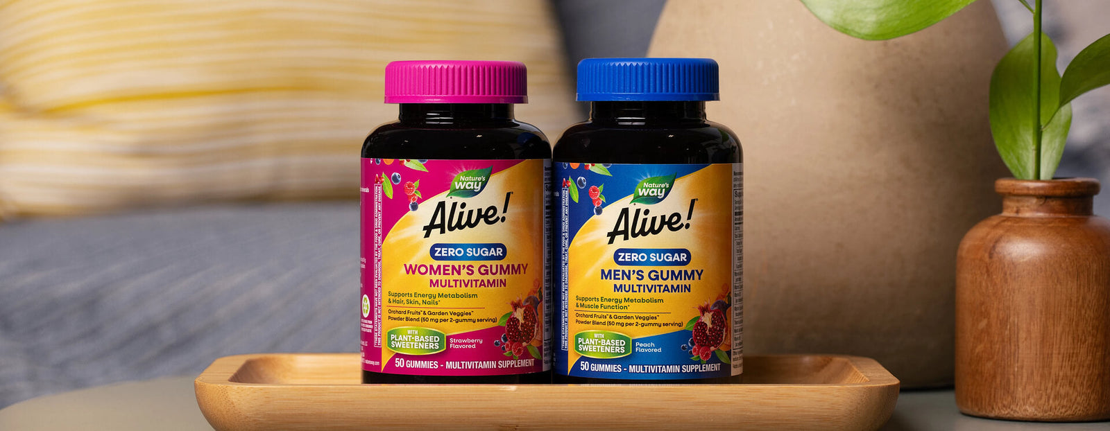 Alive! Men and Women's Zero Sugar Gummy multivitamin