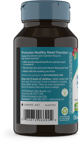 Nature's Way® | HeartCare Hawthorn Premium Extract - left side of pack Sku:6690