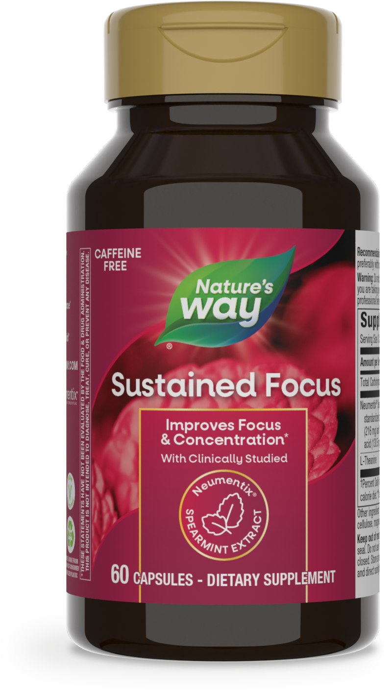 <{%PRIMARY_13691E%}>Nature's Way® | Sustained Focus, 60 capsules