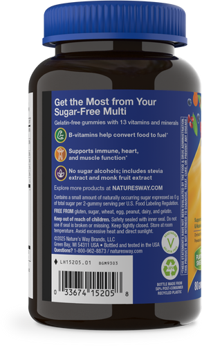 Nature's Way® | Alive! Zero Sugar Men's Gummy Multivitamin - left side of pack Sku:15205