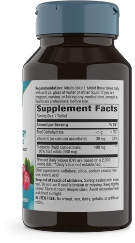 Nature's Way® | Cranberry Premium Blend - right side of pack Sku:15020