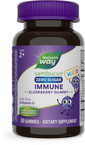 Nature's Way® | Sambucus Zero Sugar Immune Gummies for Kids, 50 gummies, Elderberry Sku:15027