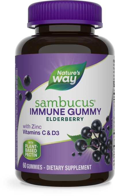 <{%PRIMARY_10486%}>Nature's Way® | Sambucus Immune Gummy, 60 gummies, Elderberry