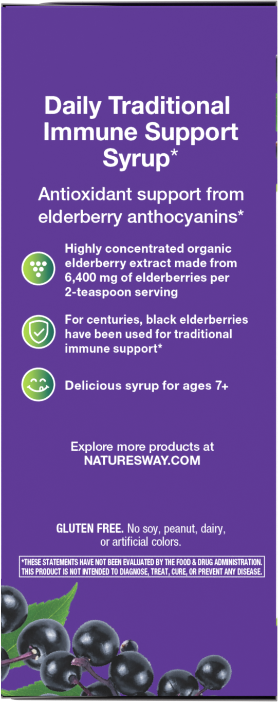 <{%MAIN4_15796%}>Nature's Way® | Sambucus Traditional Immune Elderberry Syrup - left side of pack