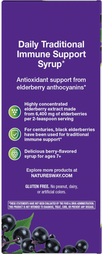 Nature's Way® | Sambucus Traditional Immune Syrup - left side of pack Sku:6970
