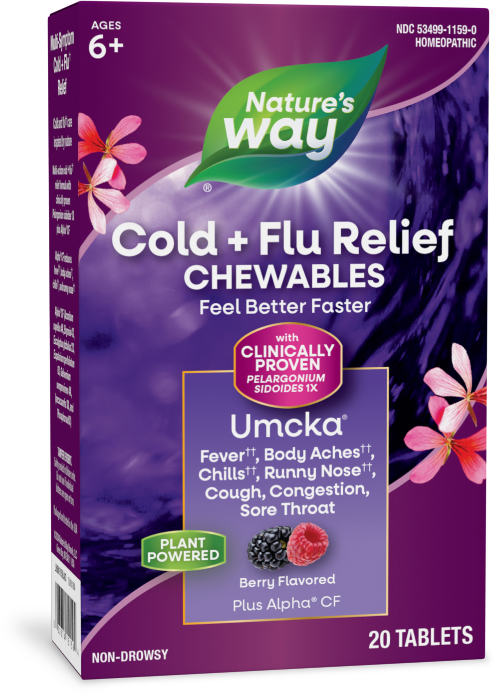 <{%PRIMARY_15159%}>Nature's Way® | Cold+Flu Relief Chewables, 20 chewables, Berry