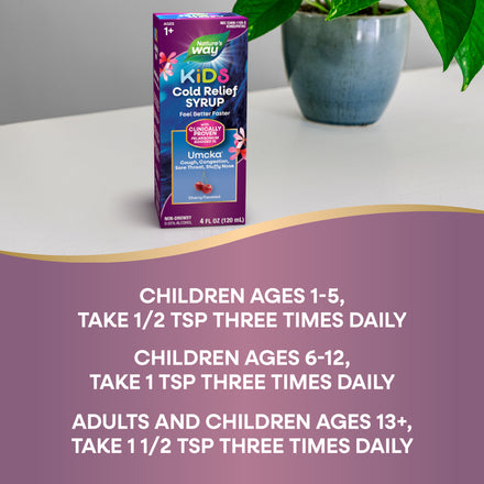 Kids Cold Relief Syrup Supplement Facts