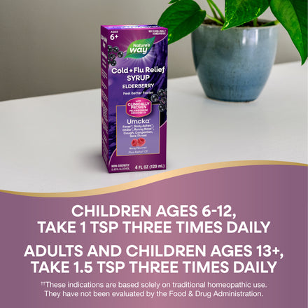 Cold+Flu Elderberry Syrup Supplement Facts
