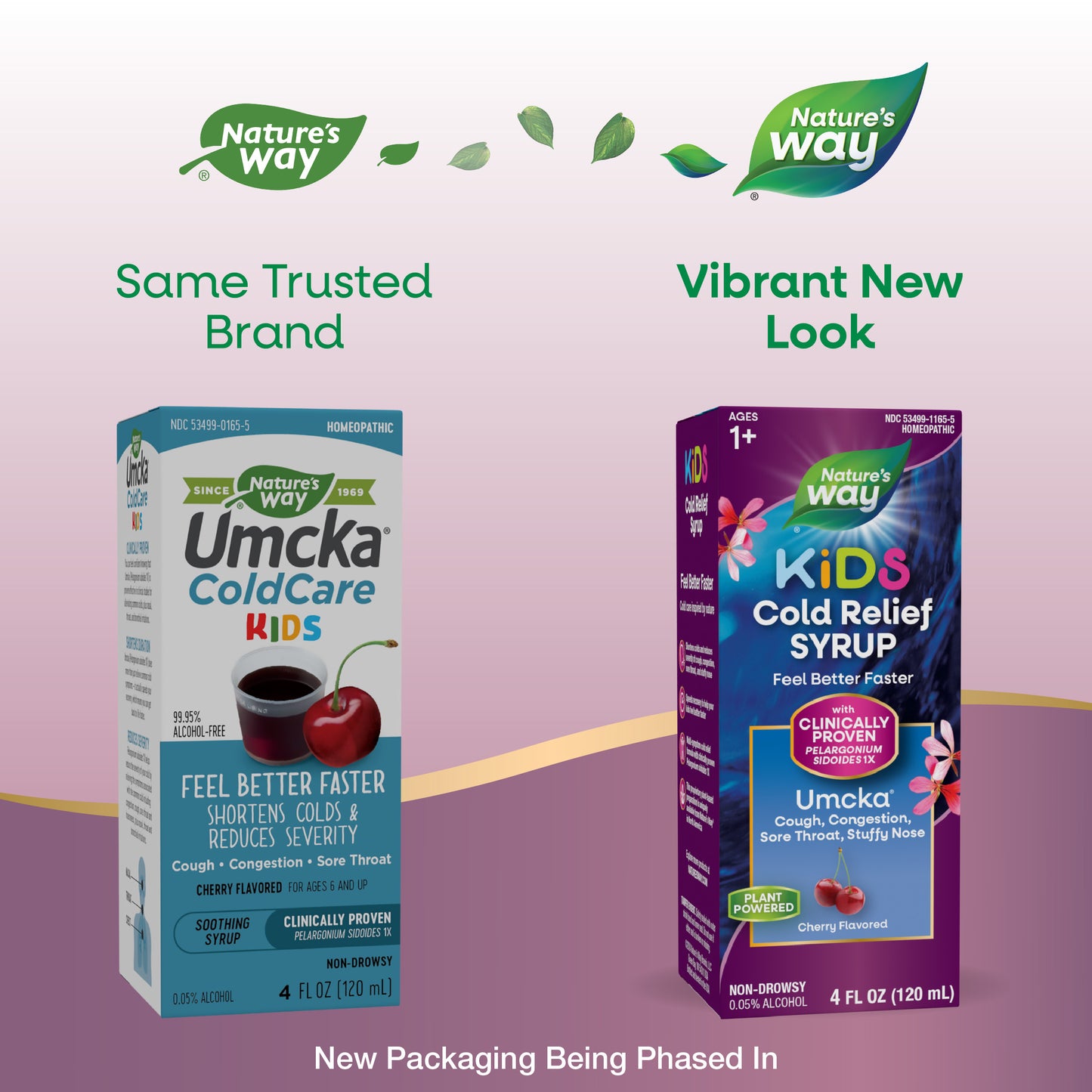 <{%MAIN1_60165%}>Nature's Way® | Kids Cold Relief Syrup - package updates old to new