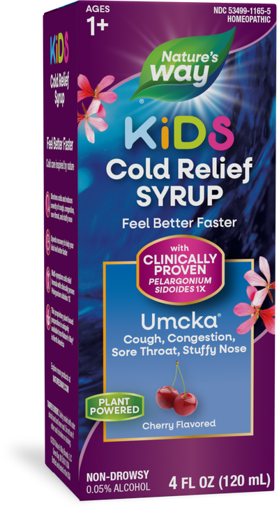 <{%PRIMARY_60165%}>Nature's Way® | Kids Cold Relief Syrup, 4 fl oz (120 ml), Cherry
