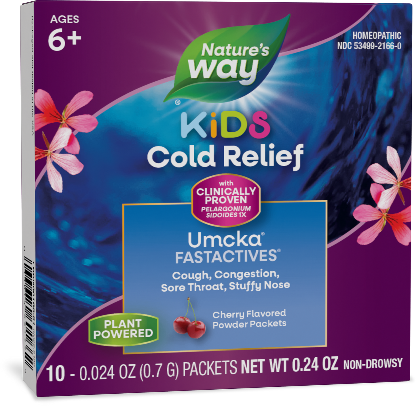 <{%PRIMARY_60166%}>Nature's Way® | Kids Cold Relief Umcka FastActives, 10 powders, Cherry