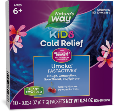 <{%PRIMARY_60166%}>Nature's Way® | Kids Cold Relief Umcka FastActives, 10 powders, Cherry