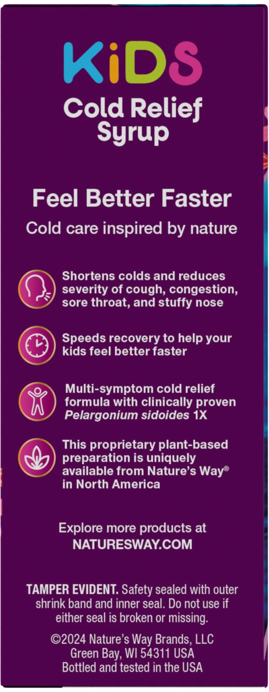<{%MAIN4_60165%}>Nature's Way® | Kids Cold Relief Syrup - left side of pack