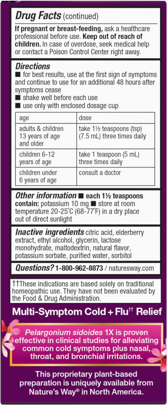 <{%MAIN3_15845%}>Nature's Way® | Cold+Flu Elderberry Syrup - back of pack