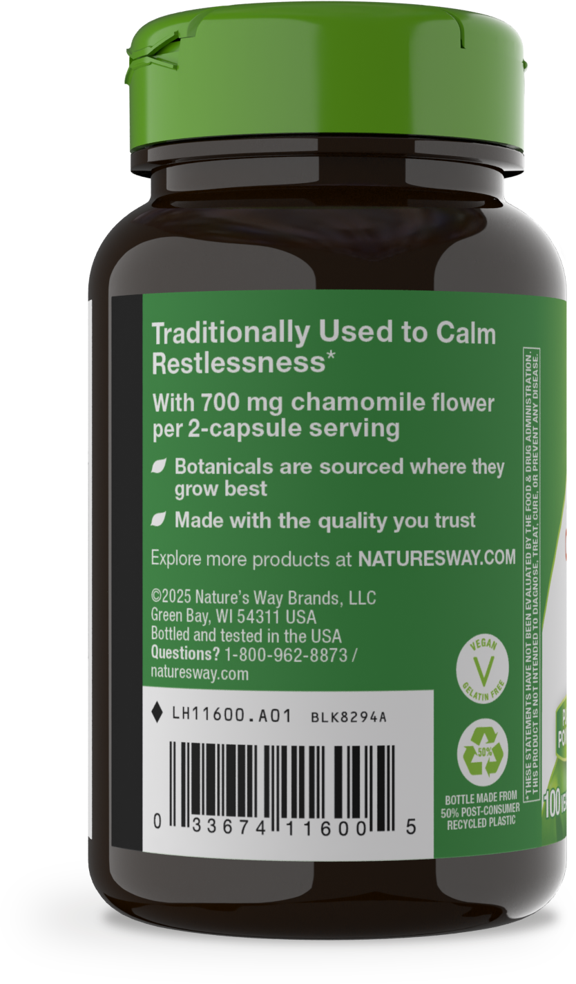 <{%MAIN3_11600%}>Nature's Way® | Chamomile Flowers - left side of pack