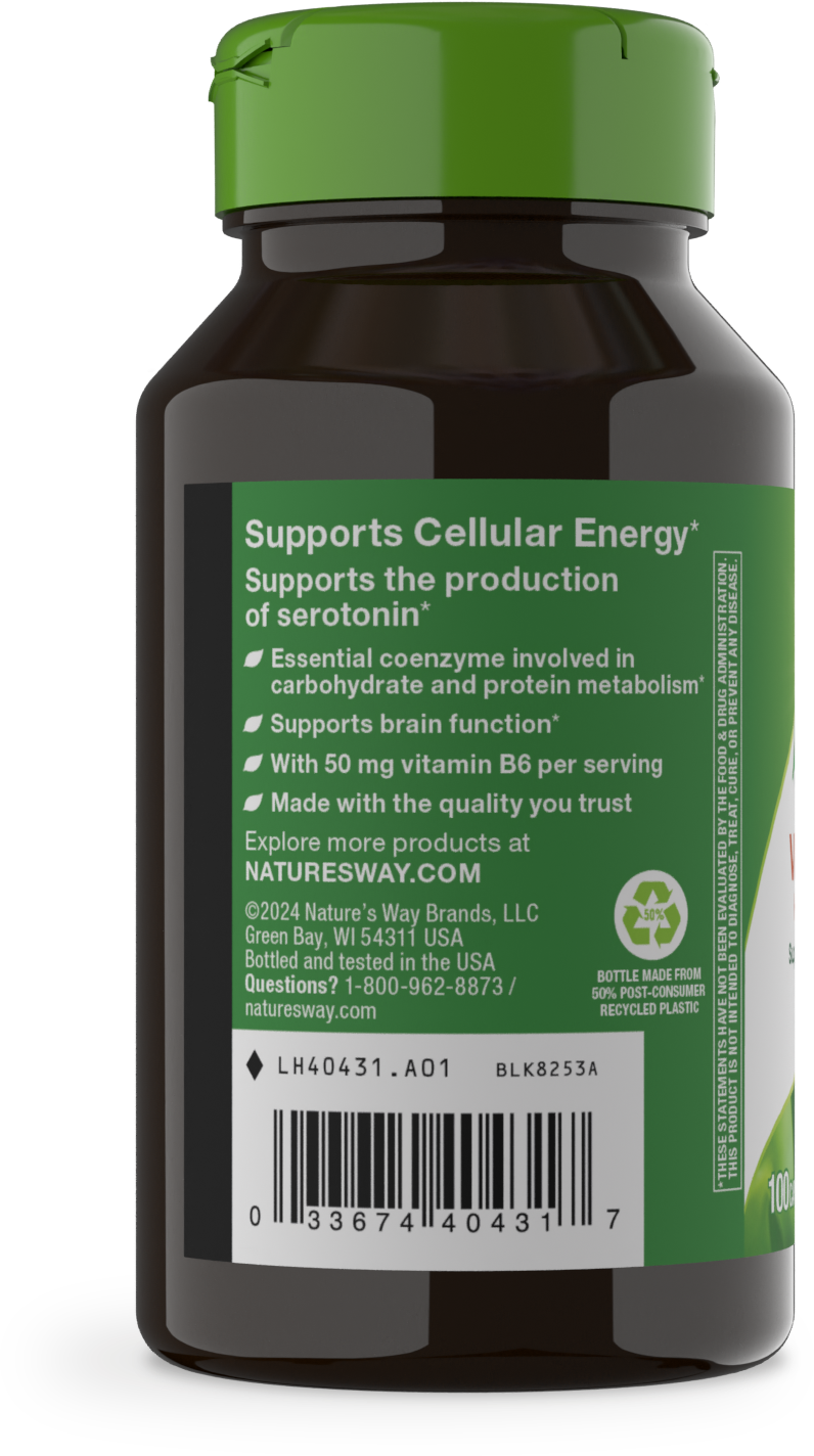 <{%MAIN3_40431%}>Nature's Way® | Vitamin B6 High Potency - left side of pack