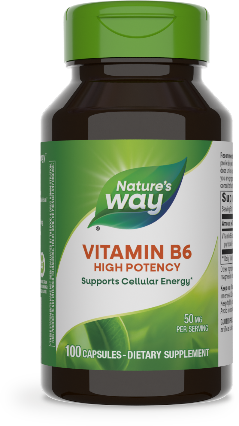<{%PRIMARY_40431%}>Nature's Way® | Vitamin B6 High Potency, 100 capsules