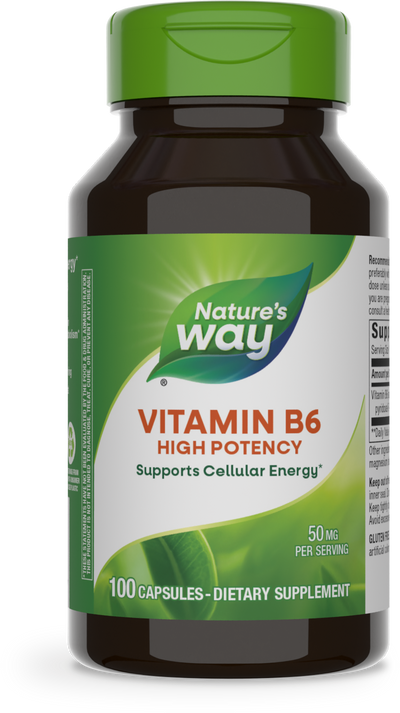 <{%PRIMARY_40431%}>Nature's Way® | Vitamin B6 High Potency, 100 capsules